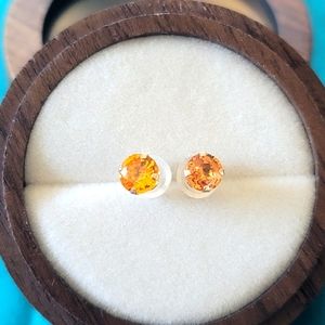 10k yg 1.2ctw citrine stud earrings